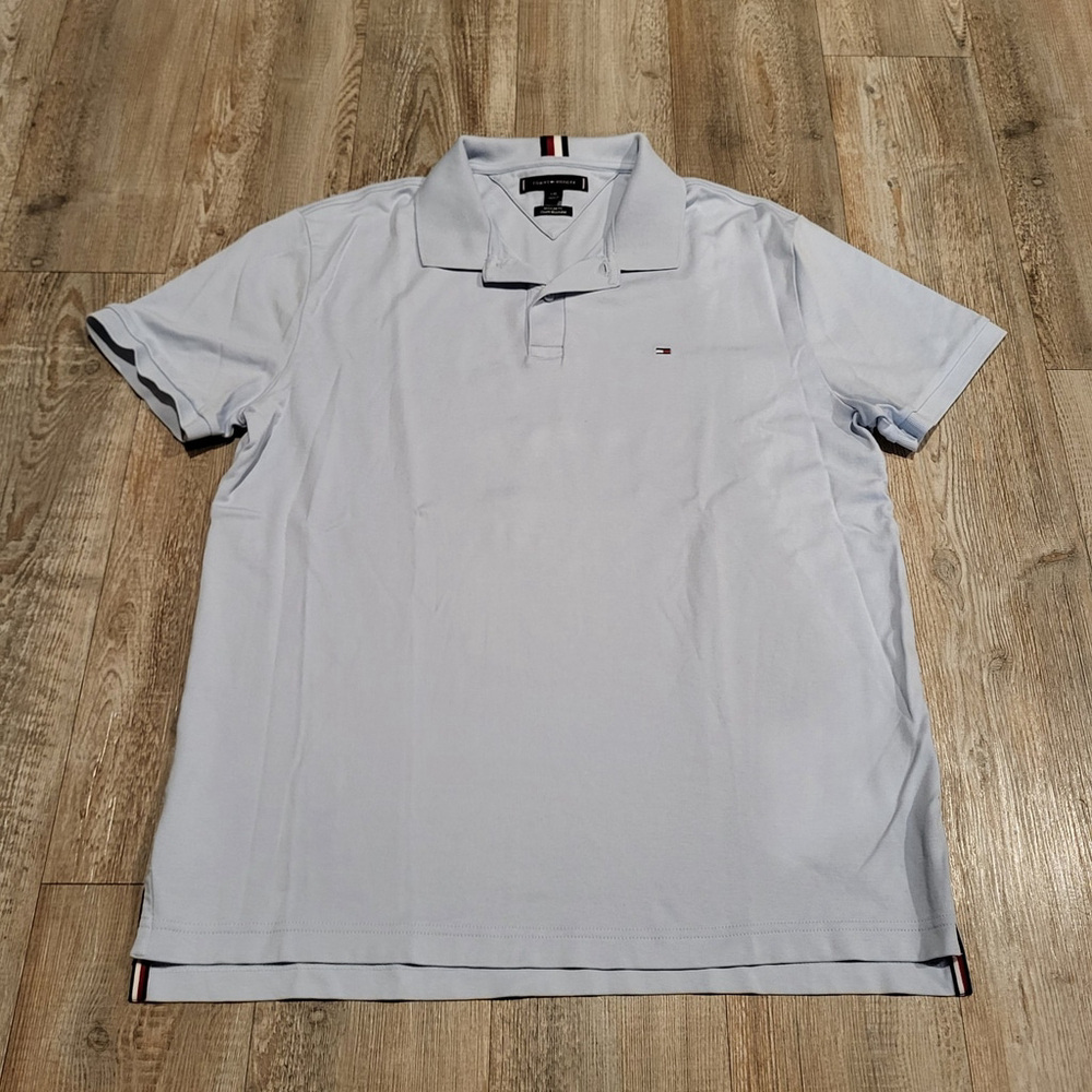Tommy Hilfiger Regular Fit Smooth Cotton Polo Shirt Men's Size Large
